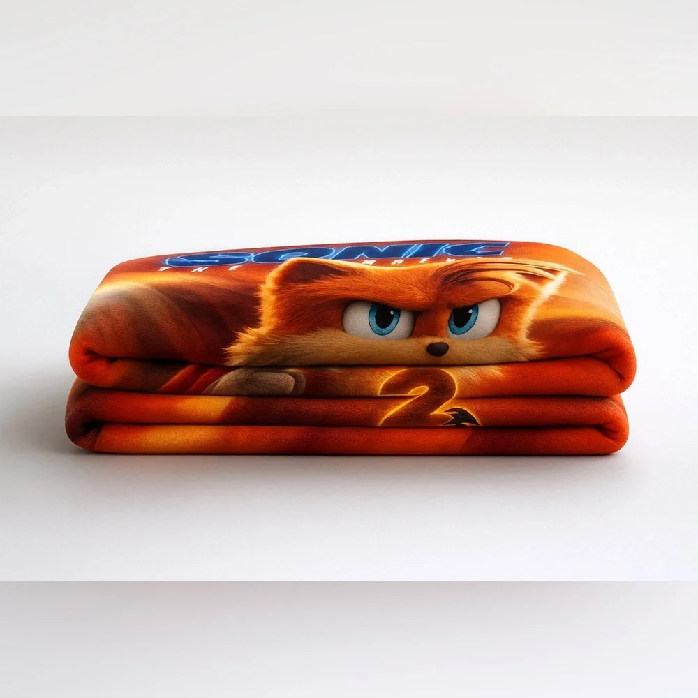Sonic the Hedgehog 2 Blanket Super Soft Fleece 50”x40” New